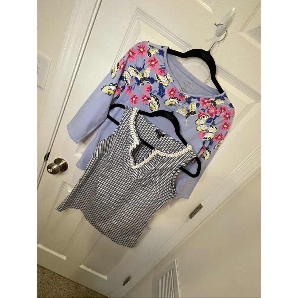 Talbots bundle lot small petite blouse and tank blue